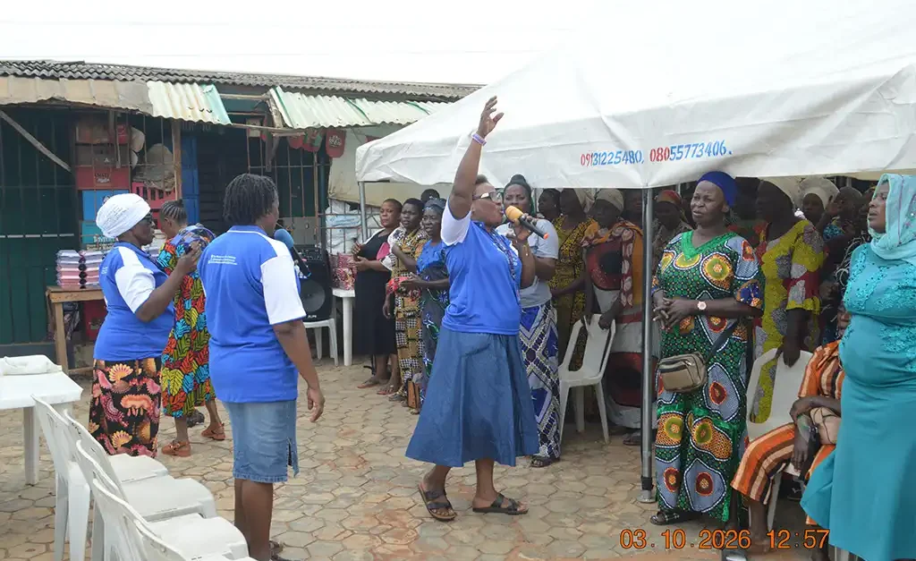 Women of Faith and Testimony Ministry distributing food and relief materials to families in Nigeria, September 2026